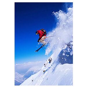 Wee Blue Coo Skier Ski Jumping Snow Sport Sky Photo Wall Art Print Wee Blue Coo Skier Ski Jumping Snow Sport Sky Photo Wall Art Print