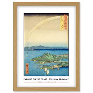 Wee Blue Coo A Fine Evening on the Coast, Tsushima Province Tsushima Province Utagawa Hiroshige Japanese Woodblock Classic Collection Artwork Framed Wall Art Print A4 Wee Blue Coo A Fine Evening on the Coast, Tsushima Province Tsushima Province Utagawa Hiroshige Japanese Woodblock Classic Collection Artwork Framed Wall Art Print A4