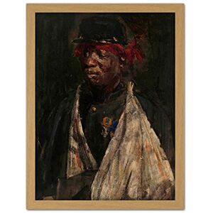 Artery8 Isaac Israels Portrait Of A Wounded Knil Soldier Artwork Framed Wall Art Print 18X24 Inch Artery8 Isaac Israels Portrait Of A Wounded Knil Soldier Artwork Framed Wall Art Print 18X24 Inch