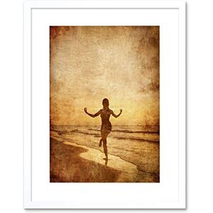 Wee Blue Coo Painting Drawing Yoga Girl Sepia Beach Grunge Framed Wall Art Print Wee Blue Coo Painting Drawing Yoga Girl Sepia Beach Grunge Framed Wall Art Print