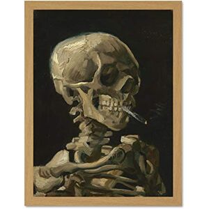 Fine Art Prints Van Gogh Head Skull Skeleton Burning Cigarette Large Framed Art Print Poster Wall Decor 18x24 inch Fine Art Prints Van Gogh Head Skull Skeleton Burning Cigarette Large Framed Art Print Poster Wall Decor 18x24 inch