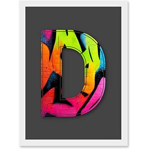 Artery8 - Letter D - Fluorescent - Abstract Graffiti - Wall Art Print Artery8 - Letter D - Fluorescent - Abstract Graffiti - Wall Art Print