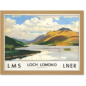 Wee Blue Coo Travel Scotland Loch Lomond Rail Art Large Framed Art Print Poster Wall Decor 18x24 inch Wee Blue Coo Travel Scotland Loch Lomond Rail Art Large Framed Art Print Poster Wall Decor 18x24 inch