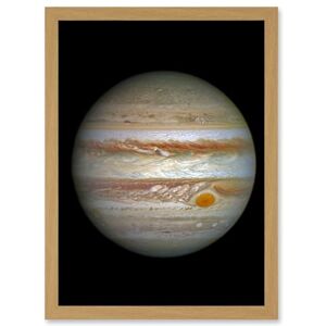 Artery8 Hubble Space Telescope Image Jupiter WFC3/UVIS Largest Planet In Our Solar System Great Red Spot View Anticyclone And Colourful Atmosphere Bands Artwork Framed A3 Wall Art Print Artery8 Hubble Space Telescope Image Jupiter WFC3/UVIS Largest Planet In Our Solar System Great Red Spot View Anticyclone And Colourful Atmosphere Bands Artwork Framed A3 Wall Art Print