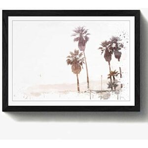 Arty Pie Framed Print Black A2 (24.5x18 Inch) Seascape Palm Trees on The Beach V3, Wood, Multi-Colour, 60 x 42 x 2 cm Arty Pie Framed Print Black A2 (24.5x18 Inch) Seascape Palm Trees on The Beach V3, Wood, Multi-Colour, 60 x 42 x 2 cm