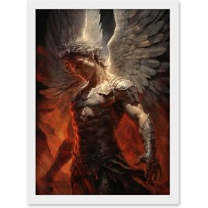 Artery8 Archangel Michael Powerful Warrior Conceptual Artwork Champion of Justice Armour Angel Wings Artwork Framed A3 Wall Art Print Artery8 Archangel Michael Powerful Warrior Conceptual Artwork Champion of Justice Armour Angel Wings Artwork Framed A3 Wall Art Print