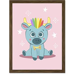 Wee Blue Coo Kawaii Cow Bow Tie Large Framed Art Print Wall Poster 18x24 inch Wee Blue Coo Kawaii Cow Bow Tie Large Framed Art Print Wall Poster 18x24 inch