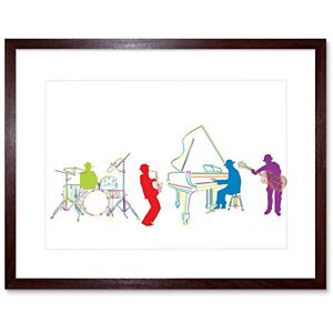 Wee Blue Coo Jazz Piano Blues Drums Saxaphone Music Home Picture Framed Wall Art Print Wee Blue Coo Jazz Piano Blues Drums Saxaphone Music Home Picture Framed Wall Art Print