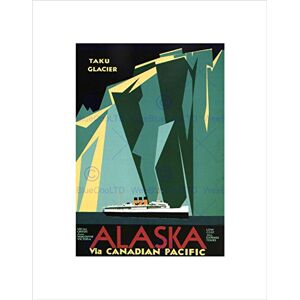 Wee Blue Coo Travel Canadian Pacific Cruise Liner Glacier Taku Canada Art Wall Art Print Wee Blue Coo Travel Canadian Pacific Cruise Liner Glacier Taku Canada Art Wall Art Print