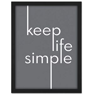 Wee Blue Coo Keep Life Simple Typography Minimalist Artwork Framed Wall Art Print 18X24 Inch Wee Blue Coo Keep Life Simple Typography Minimalist Artwork Framed Wall Art Print 18X24 Inch