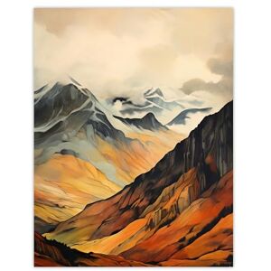 Artery8 Ben Nevis In Glen Scotland Landscape Watercolour Painting Extra Large XL Wall Art Poster Print Artery8 Ben Nevis In Glen Scotland Landscape Watercolour Painting Extra Large XL Wall Art Poster Print