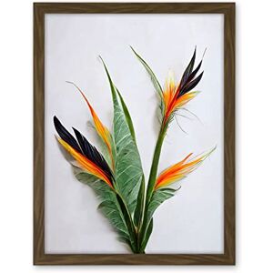 Wee Blue Coo Bird of Paradise Stem Leaves and Flowers Tropical Plant Botanical Artwork Framed Wall Art Print 18X24 Inch Wee Blue Coo Bird of Paradise Stem Leaves and Flowers Tropical Plant Botanical Artwork Framed Wall Art Print 18X24 Inch