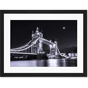 Fine Art Prints Tower Bridge At Night Large Black Framed Art Print Wall Poster 18x24 inch Fine Art Prints Tower Bridge At Night Large Black Framed Art Print Wall Poster 18x24 inch