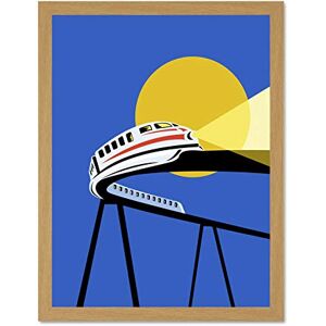 Wee Blue Coo Mp Painting Illustration Transport Monorail Railway Train Sun Large Framed Art Print Poster Wall Decor 18x24 inch Wee Blue Coo Mp Painting Illustration Transport Monorail Railway Train Sun Large Framed Art Print Poster Wall Decor 18x24 inch