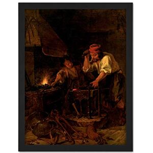 Artery8 Gabriel Metsu The Weapon Smith Painting Artwork Framed Wall Art Print 18X24 Inch Artery8 Gabriel Metsu The Weapon Smith Painting Artwork Framed Wall Art Print 18X24 Inch