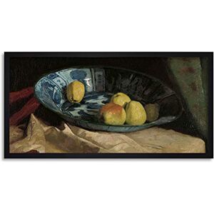 Artery8 De Zwart Still Life Apples Delft Blue Bowl Painting Framed Wall Art Print Long 25X12 Inch Artery8 De Zwart Still Life Apples Delft Blue Bowl Painting Framed Wall Art Print Long 25X12 Inch