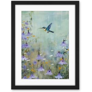 Artery8 Bluebell Hummingbird Pastel Painting Nectar Flowers Field Oil Painting Colour Artwork Framed Wall Art Print 18X24 Inch Artery8 Bluebell Hummingbird Pastel Painting Nectar Flowers Field Oil Painting Colour Artwork Framed Wall Art Print 18X24 Inch