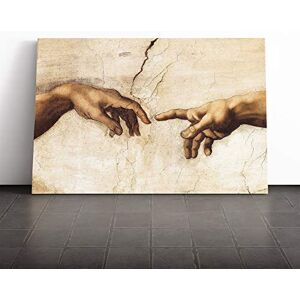 Big Box Art Canvas Print Wall Art (30x20 Inch/ 76x50cm) Michelangelo Creation of Adam Hands Mounted & Stretched Box Frame Picture Home Decor For Kitchen, Living Room, Dining Room, Bedroom, Hallway Big Box Art Canvas Print Wall Art (30x20 Inch/ 76x50cm) Michelangelo Creation of Adam Hands Mounted & Stretched Box Frame Picture Home Decor For Kitchen, Living Room, Dining Room, Bedroom, Hallway