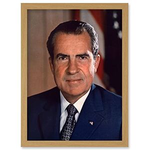 Artery8 US President Richard Nixon Portrait Photo Artwork Framed Wall Art Print A4 Artery8 US President Richard Nixon Portrait Photo Artwork Framed Wall Art Print A4