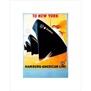 Wee Blue Coo Travel Ocean Shipping Liner Ship Boat Hamburg New York Anchor Wall Art Print Wee Blue Coo Travel Ocean Shipping Liner Ship Boat Hamburg New York Anchor Wall Art Print
