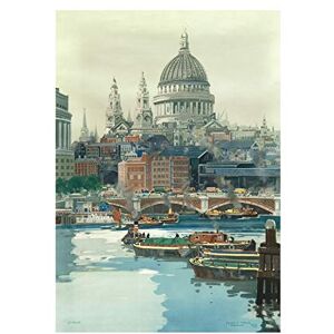 Wee Blue Coo Painting Thames Boats London St Pauls Bridges River Wall Art Print Wee Blue Coo Painting Thames Boats London St Pauls Bridges River Wall Art Print