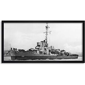 Fine Art Prints War WWII USA Destroyer USS Cabana Battleship 1945 Photo Framed Wall Art Print Long 25X12 Inch Fine Art Prints War WWII USA Destroyer USS Cabana Battleship 1945 Photo Framed Wall Art Print Long 25X12 Inch