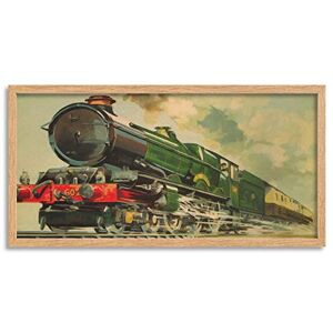 Wee Blue Coo GWR Steam Train Locomotive Long Panel Framed Wall Art Print Wee Blue Coo GWR Steam Train Locomotive Long Panel Framed Wall Art Print