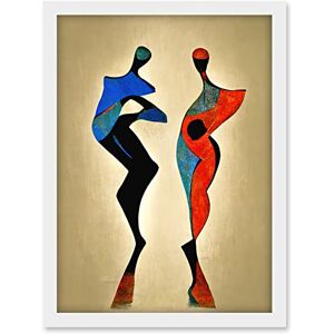Doppelganger33 LTD Two Posing Models In Red And Blue Abstract Modern Painting Artwork Framed A3 Wall Art Print Doppelganger33 LTD Two Posing Models In Red And Blue Abstract Modern Painting Artwork Framed A3 Wall Art Print