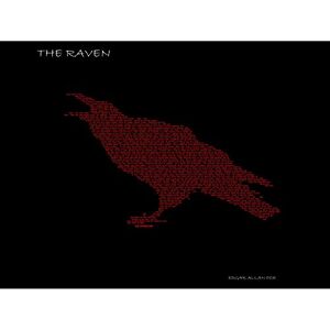 Wee Blue Coo Cultural Abstract Raven Edgar Allen Poe Gothic Horror Canvas Print Wee Blue Coo Cultural Abstract Raven Edgar Allen Poe Gothic Horror Canvas Print