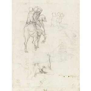 Fine Art Prints Michelangelo Studies Horse Two Nude Riders Sketch Unframed Wall Art Print Poster Home Decor Premium Fine Art Prints Michelangelo Studies Horse Two Nude Riders Sketch Unframed Wall Art Print Poster Home Decor Premium
