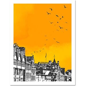 Wee Blue Coo Rooftop Birds Edinburgh 18x24 Large Framed Art Print Poster Wall Decor 18x24 inch Wee Blue Coo Rooftop Birds Edinburgh 18x24 Large Framed Art Print Poster Wall Decor 18x24 inch