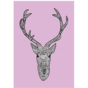 Wee Blue Coo Painting Ornate Stag Deer Head Antlers Scotland Wall Art Print Wee Blue Coo Painting Ornate Stag Deer Head Antlers Scotland Wall Art Print