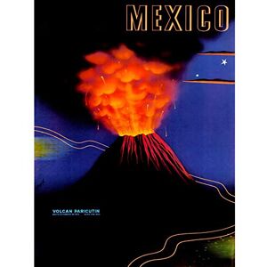 Wee Blue Coo Vintage Travel Volcano Mexico New Fine Art Print Poster Picture 30X40 Cms Cc5483 Wee Blue Coo Vintage Travel Volcano Mexico New Fine Art Print Poster Picture 30X40 Cms Cc5483