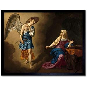 Artery8 Van De Velde The Annunciation To Virgin Painting Art Print Framed Poster Wall Decor 12x16 inch Artery8 Van De Velde The Annunciation To Virgin Painting Art Print Framed Poster Wall Decor 12x16 inch