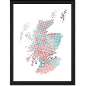 Fine Art Prints Scotland Tartan Map Pink Large Framed Art Print Poster Wall Decor 18x24 inch Fine Art Prints Scotland Tartan Map Pink Large Framed Art Print Poster Wall Decor 18x24 inch