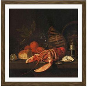 Artery8 David Davidsz De Heem Still Life Lobster Painting Square Wooden Framed Wall Art Print Picture 16X16 Inch Artery8 David Davidsz De Heem Still Life Lobster Painting Square Wooden Framed Wall Art Print Picture 16X16 Inch
