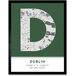 Wee Blue Coo Dublin Ireland City Map Green Colour Block Modern Typography Stylish Letter Framed Word Wall Art Print Poster for Home Décor CITYMAP1 Wee Blue Coo Dublin Ireland City Map Green Colour Block Modern Typography Stylish Letter Framed Word Wall Art Print Poster for Home Décor CITYMAP1
