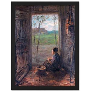 Artery8 Jozef Israels A Laren Scene Child Farm Painting Artwork Framed Wall Art Print 18X24 Inch Artery8 Jozef Israels A Laren Scene Child Farm Painting Artwork Framed Wall Art Print 18X24 Inch