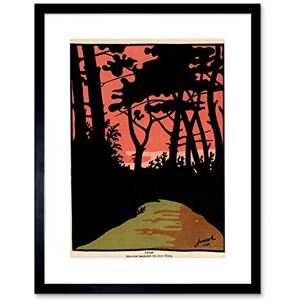 Wee Blue Coo Magazine Cover Jugend Silhouette Abstract Artwork Framed Wall Art Print 12X16 Inch Wee Blue Coo Magazine Cover Jugend Silhouette Abstract Artwork Framed Wall Art Print 12X16 Inch