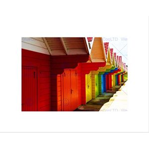 Wee Blue Coo Cultural Landscape Beach Hut Colour Sea Cool Wall Art Print Wee Blue Coo Cultural Landscape Beach Hut Colour Sea Cool Wall Art Print