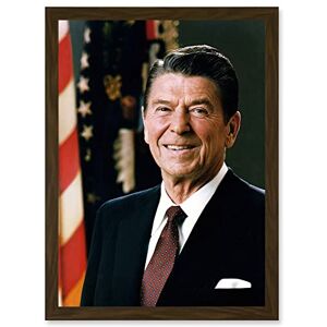 Artery8 Official Portrait US President Ronald Reagan Photo Artwork Framed Wall Art Print A4 Artery8 Official Portrait US President Ronald Reagan Photo Artwork Framed Wall Art Print A4