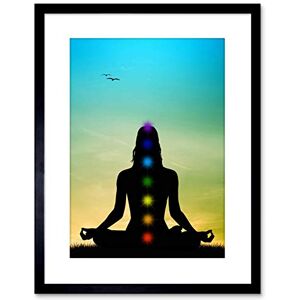 Wee Blue Coo Painting Illustration Buddhist Lotus Chakras Meditation Framed Wall Art Print Wee Blue Coo Painting Illustration Buddhist Lotus Chakras Meditation Framed Wall Art Print