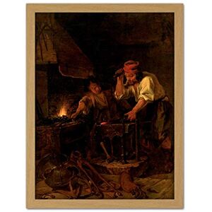 Artery8 Gabriel Metsu The Weapon Smith Painting Artwork Framed Wall Art Print 18X24 Inch Artery8 Gabriel Metsu The Weapon Smith Painting Artwork Framed Wall Art Print 18X24 Inch