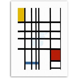 Wee Blue Coo Piet Mondrian Cubes Painting Old Master Canvas Art Print Wee Blue Coo Piet Mondrian Cubes Painting Old Master Canvas Art Print