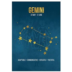 Wee Blue Coo Zodiac Star Sign Birthday Astrology Blue Gemini Framed Wall Art Wall Art Print Wee Blue Coo Zodiac Star Sign Birthday Astrology Blue Gemini Framed Wall Art Wall Art Print