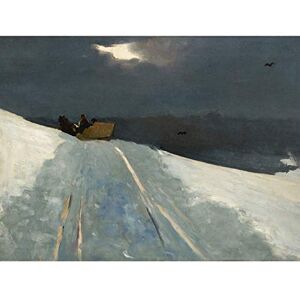 Artery8 Homer Sleigh Ride C1890 Painting Large XL Wall Art Canvas Print Artery8 Homer Sleigh Ride C1890 Painting Large XL Wall Art Canvas Print