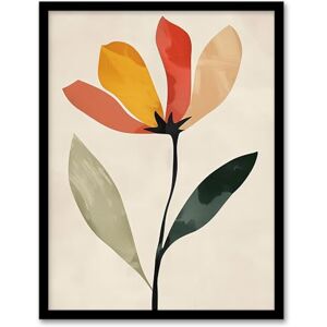 Artery8 Single Flower Simple Abstract Bright Painting For Living Room Artwork Framed Wall Art Print A4 Artery8 Single Flower Simple Abstract Bright Painting For Living Room Artwork Framed Wall Art Print A4
