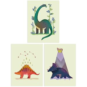 Wee Blue Coo Pack of 3 Kids Bedroom Cute Dinosaurs Stegosaurus Apatosaurus Triceratops Pastel Colour Boy Girl Unframed Wall Art Living Room Prints Set Wee Blue Coo Pack of 3 Kids Bedroom Cute Dinosaurs Stegosaurus Apatosaurus Triceratops Pastel Colour Boy Girl Unframed Wall Art Living Room Prints Set