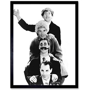Wee Blue Coo Photography Black White Harpo Groucho Marx Brothers Art Print Framed Poster Wall Decor 12X16 Inch Wee Blue Coo Photography Black White Harpo Groucho Marx Brothers Art Print Framed Poster Wall Decor 12X16 Inch