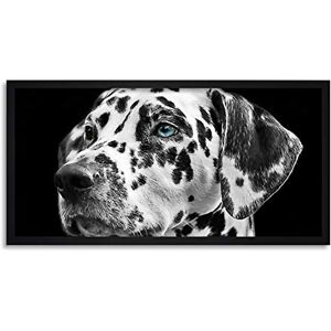 Wee Blue Coo Dalmatian Dog Face Head Long Panel Framed Wall Art Print Wee Blue Coo Dalmatian Dog Face Head Long Panel Framed Wall Art Print